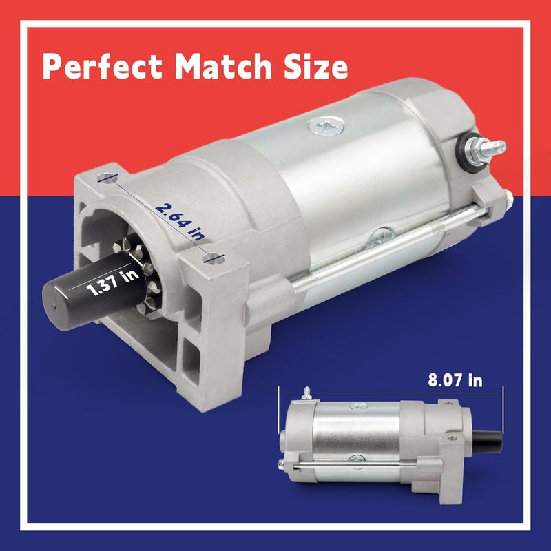 Dusledel 136-7880 Starter Motor for 2P77F Engines Replacement for Toro Exmark Timecutter Titan HD Z Master Quest Radius E-Series S-Series Lawn Mowers Parts Replaces 127-9209 133-1564 133-9828 - Image 5